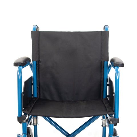 Sedia a rotelle pieghevole con ruote piccole colore blu