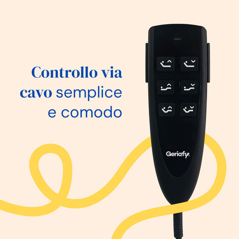 Letto ortopedico elettrico compatto con piedi regolabili - 90x200 cm