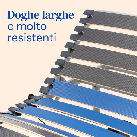 Letto ortopedico elettrico  | Telecomando Wireless |  Piedi regolabili | Sponde letto - 90x200 cm