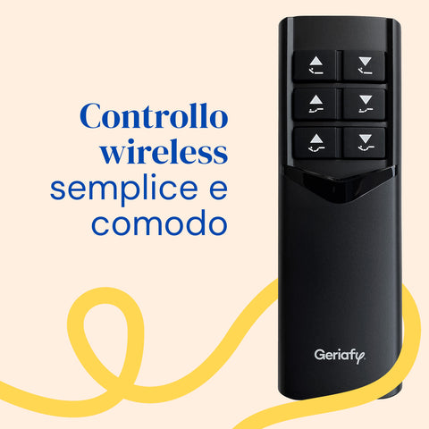 Letto ortopedico elettrico  | Telecomando Wireless |  Piedi regolabili | Sponde letto - 90x200 cm