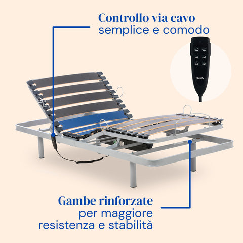 Elektrisch orthopedisch bed met visco tencel -matras