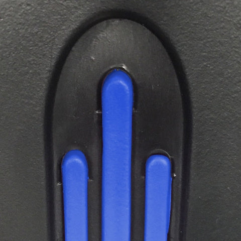 Muleta de aluminio con puño anatómico de goma color azul