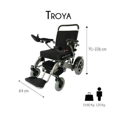 Sedia a rotelle elettrica pieghevole Troya