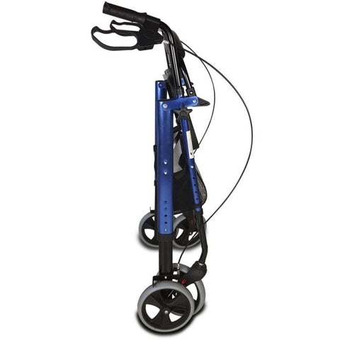 Rollator vouwen Walker met 4 grote blauwe wielen