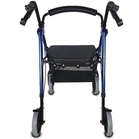 Rollator vouwen Walker met 4 grote blauwe wielen